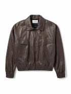 SAINT LAURENT - Leather Jacket - Brown