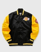 Mitchell & Ness Nba Primetime Heavyweight Satin Jacket Vintage Logo Los Angeles Lakers   Black/Yellow     College Jackets/Team Jackets   S