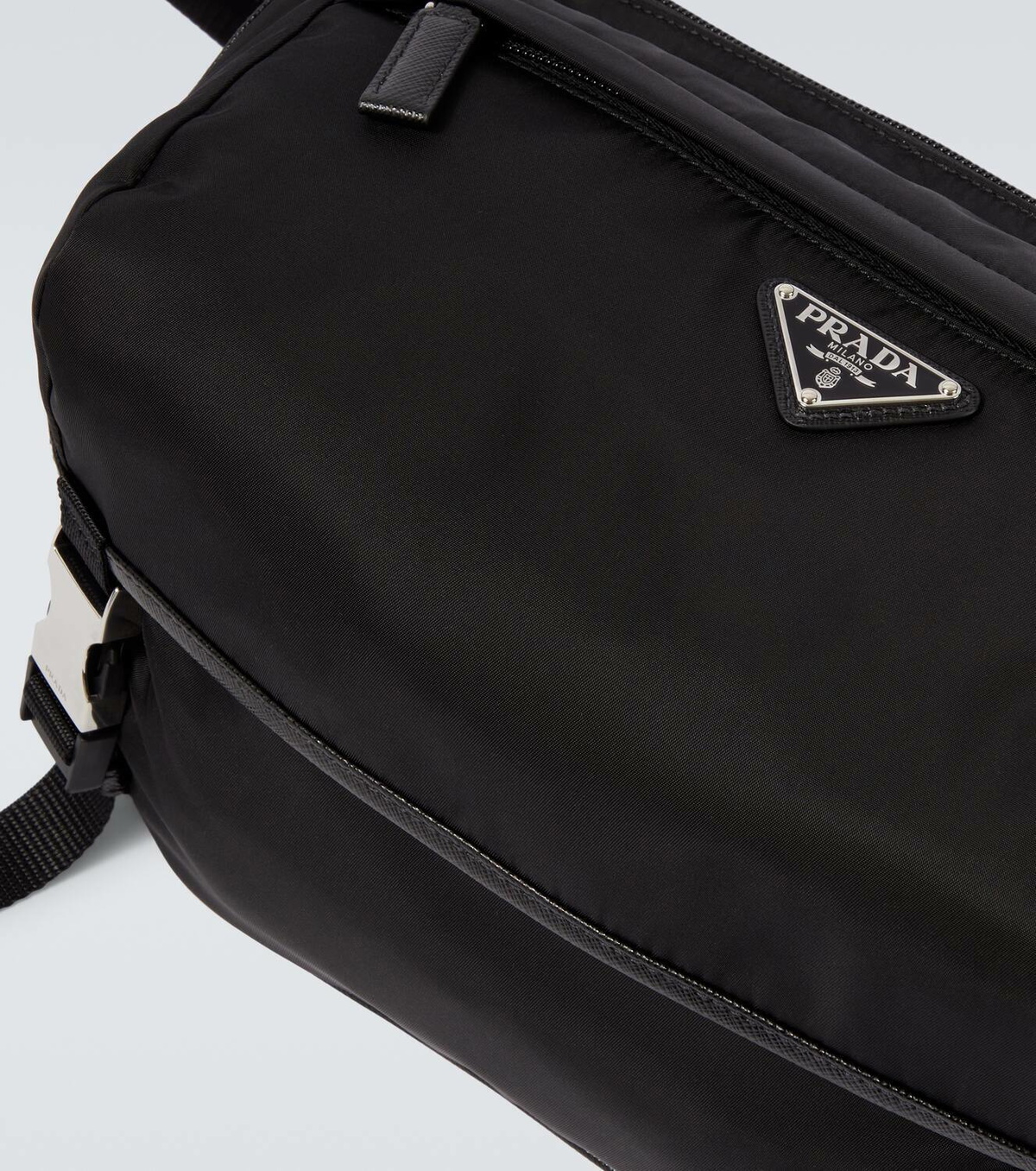 Prada Re-Nylon leather-trimmed shoulder bag Prada