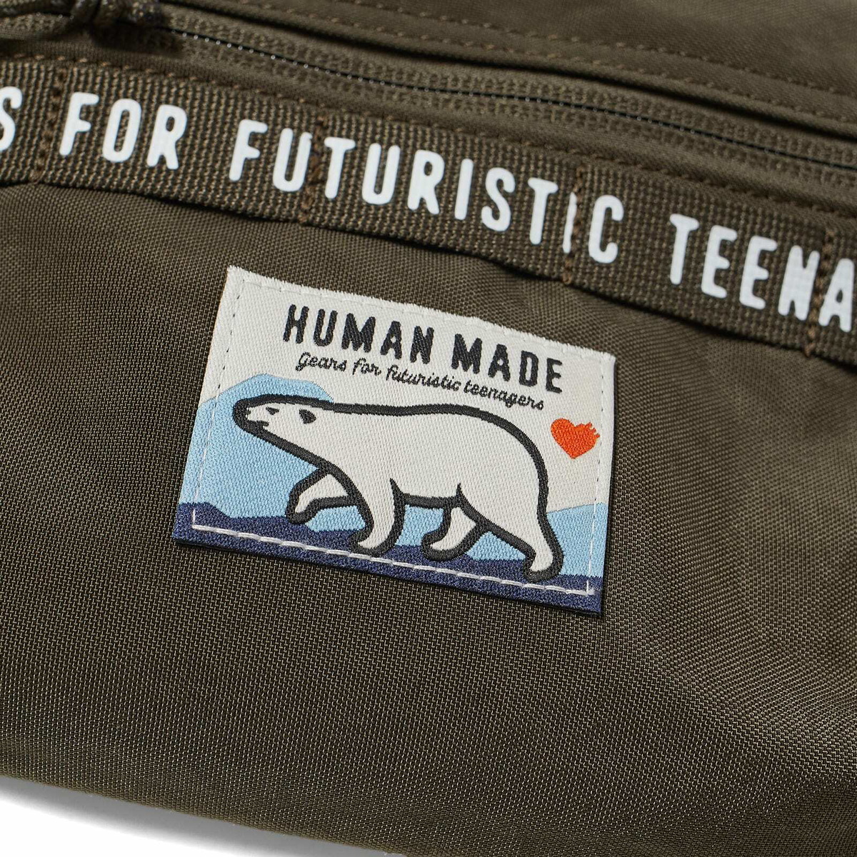 Human Made Men's Sacoche Bag in Olive Drab Human Made