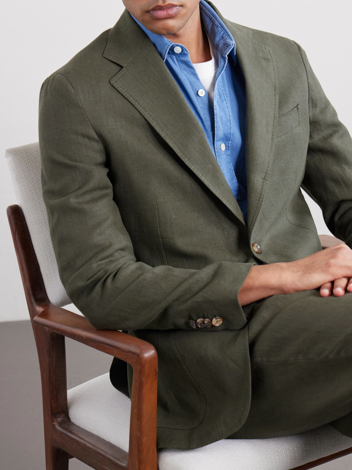 De Petrillo - Linen Blazer - Green