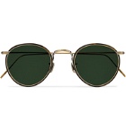 Eyevan 7285 - Windsor Round-Frame Gold-Tone and Tortoiseshell Acetate Polarised Sunglasses - Gold
