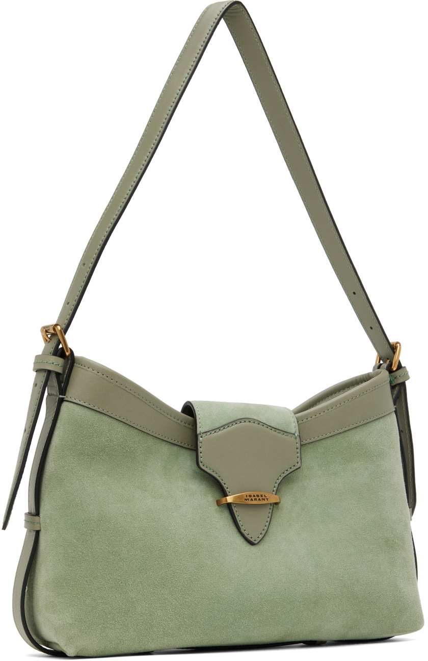 ショルダーバッグ・ポシェット Isabel Marant Olive Green Suede Oskan Shoulder Bag ISABEL MARANT Oskan Soft Zipped suede shoulder bag | NET-A