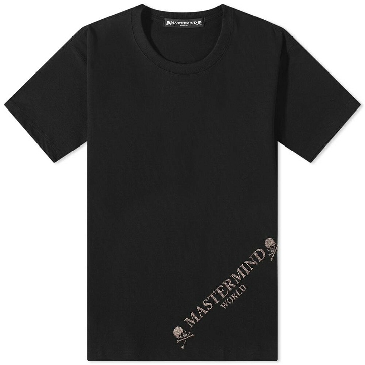 Photo: MASTERMIND WORLD Men's Skull Bleached Logo T-Shirt in Black