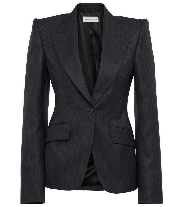 Photo: Alexander McQueen Pinstripe wool blazer