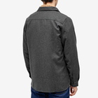 Norse Projects Men's Silas Wool Overshirt in Charcoal Melange