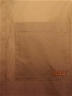 MSGM Degradé Cotton Poplin S/s Shirt