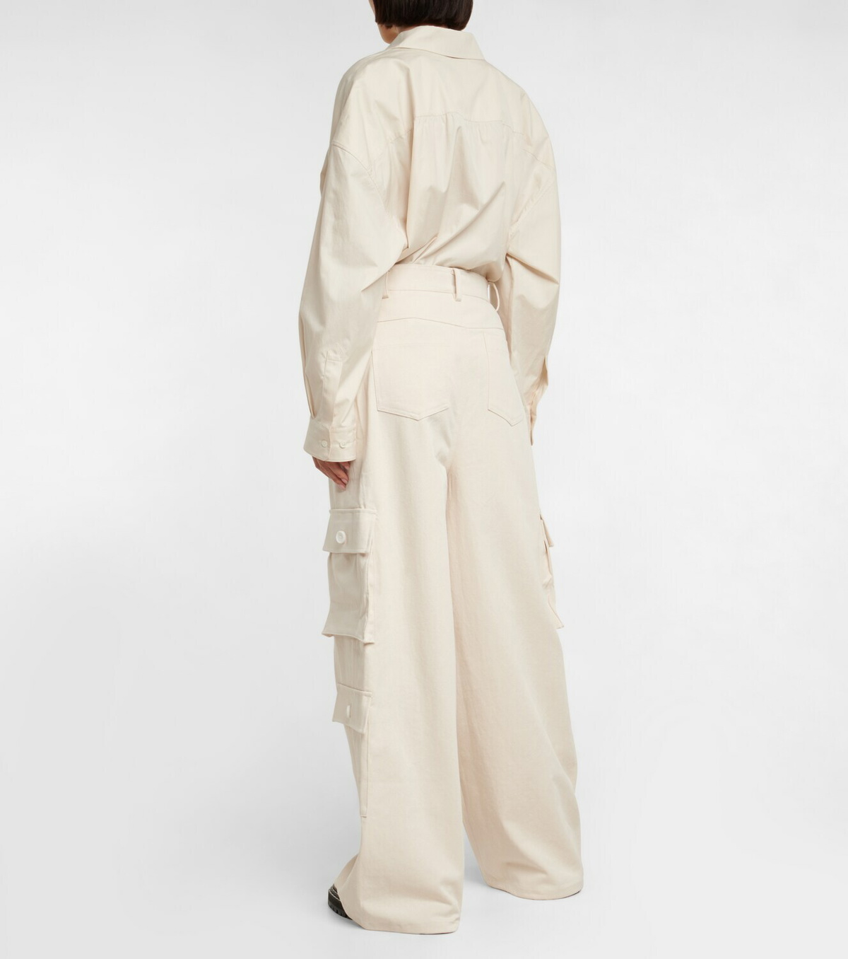 The Frankie Shop Hailey high-rise cotton cargo pants The
