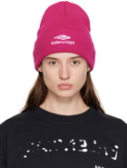 Balenciaga Pink 3B Sports Icon Beanie
