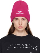 Balenciaga Pink 3B Sports Icon Beanie