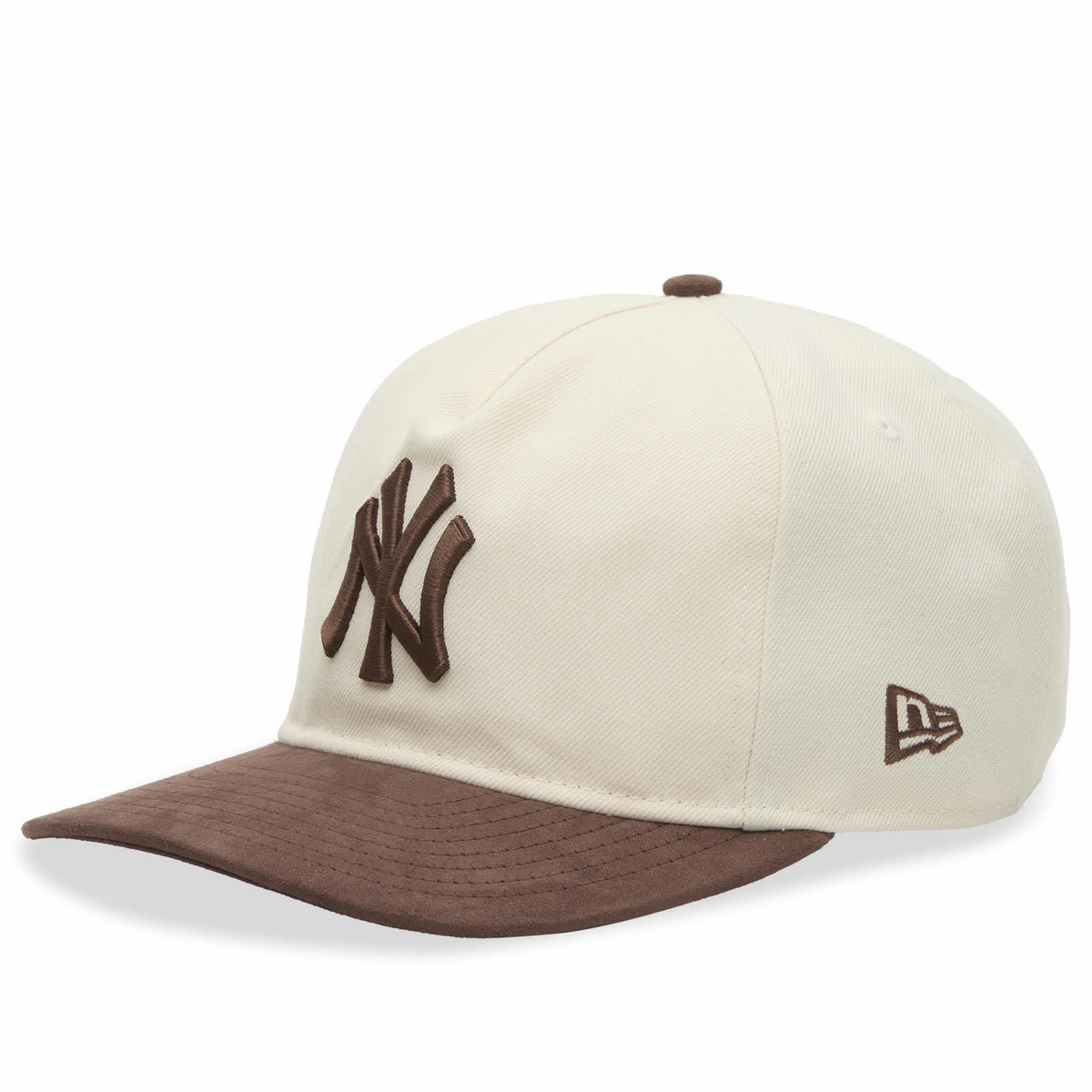 New Era New York Yankees Suede Visor 9Fifty Cap in Cream