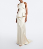 Róhe Bridal peplum satin gown