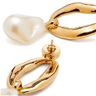 Rejina Pyo Women's Chain Pendant Earrings in Glass Pearl Gold
