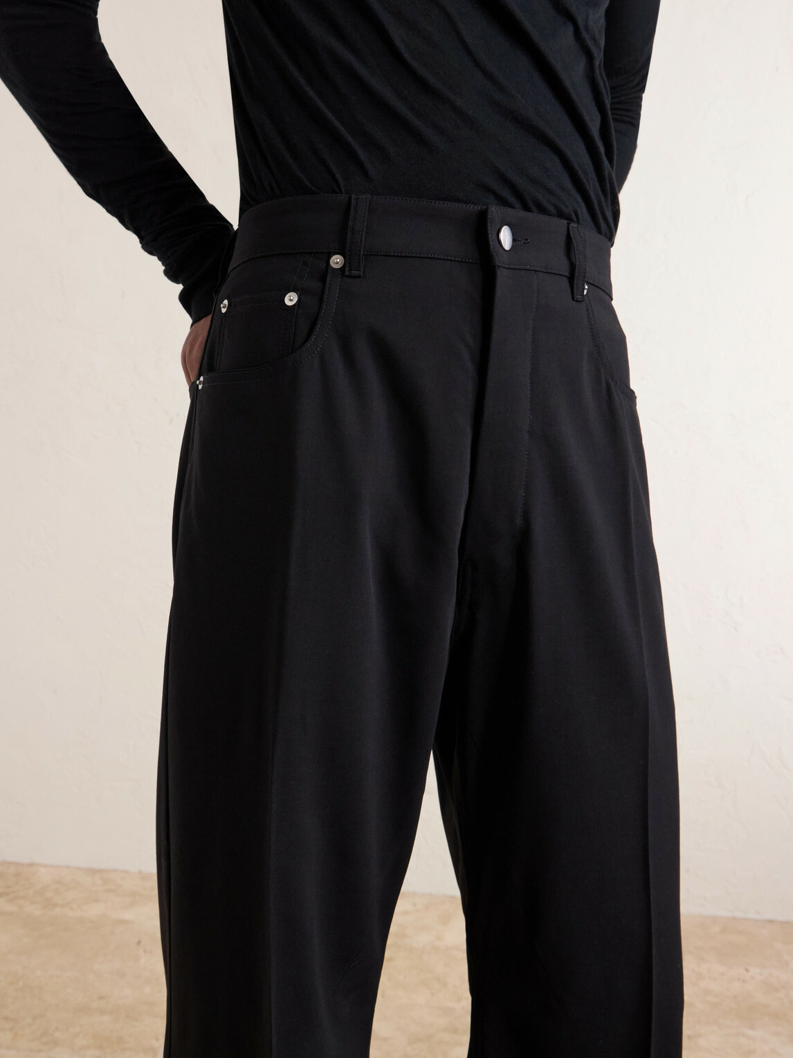 Rick Owens - Geth Straight-Leg Virgin Wool Trousers - Black