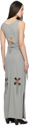 J.Kim Gray Staple Petal Maxi Dress