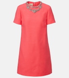 Valentino Crepe Couture embellished minidress
