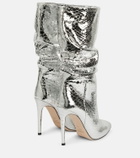 Paris Texas Slouchy python-effect leather boots