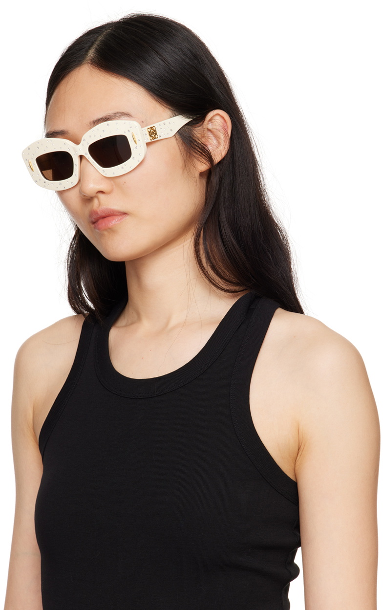 LOEWE Off-White Smooth Pavé Screen Sunglasses Loewe display picture 1