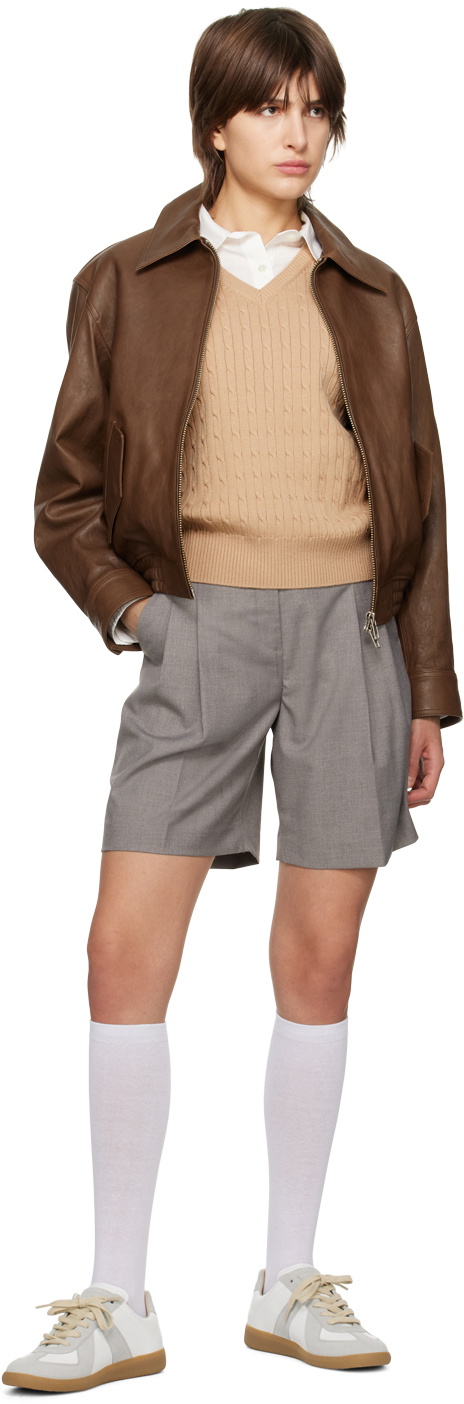 Dunst Beige V-Neck Vest