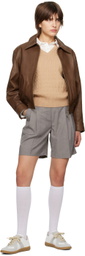 Dunst Beige V-Neck Vest