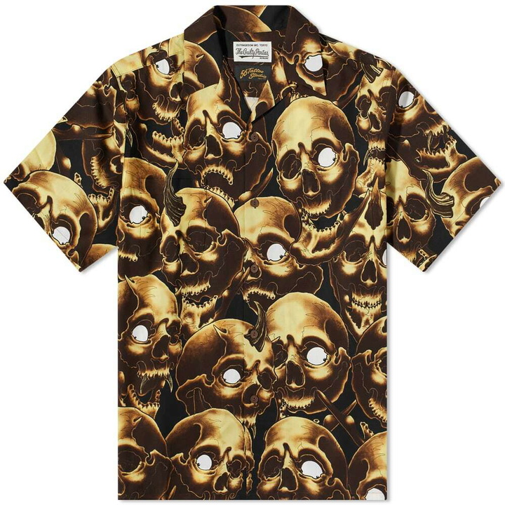 Photo: Wacko Maria Men's 56 Tattoo Studio Anniversary Vacation Shirt in Yellow