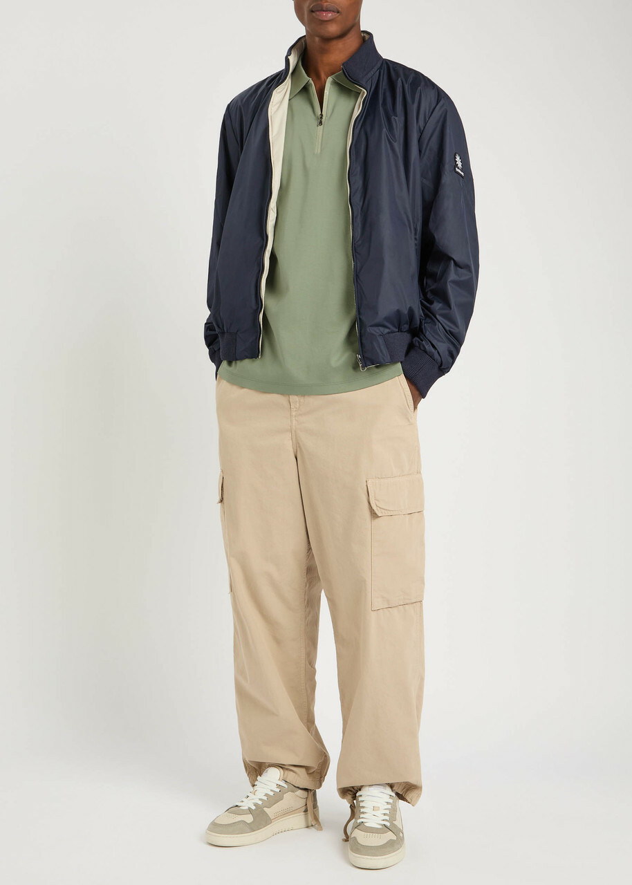 Sandbanks Logo Cotton Polo Shirt Sage