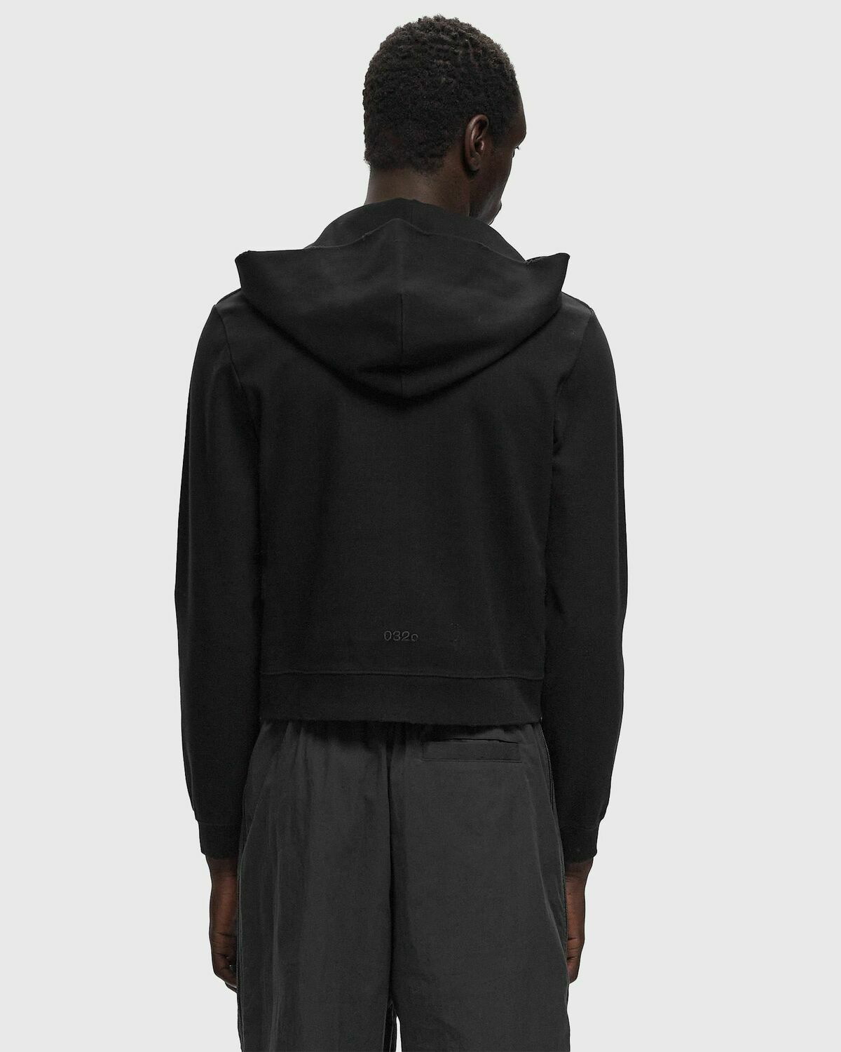 032c Victor Tight Zip Up Hoodie Black Hoodies/Zippers 032c