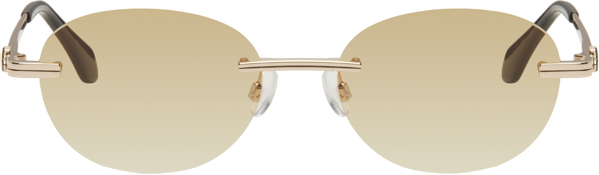 Palm Angels Gold Crystal Sunglasses