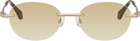 Palm Angels Gold Crystal Sunglasses