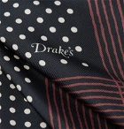 Drake's - Printed Silk-Twill Pocket Square - Blue