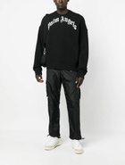 PALM ANGELS - Curved Logo Crewneck Sweatshirt