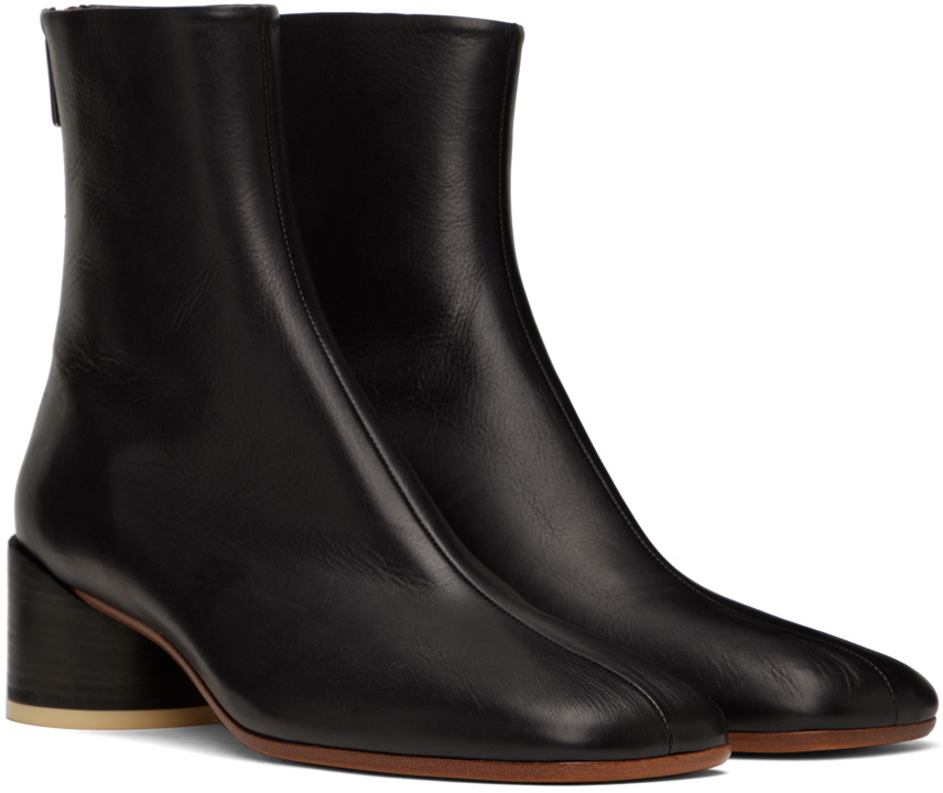 MM6 Maison Margiela Black Leather Boots MM6 Maison Margiela