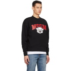 MSGM Black Cartoon Print Sweatshirt