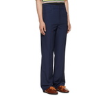 Marni Navy Virgin Wool Trousers