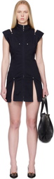 Jean Paul Gaultier Navy 'The Short Denim Slit' Minidress