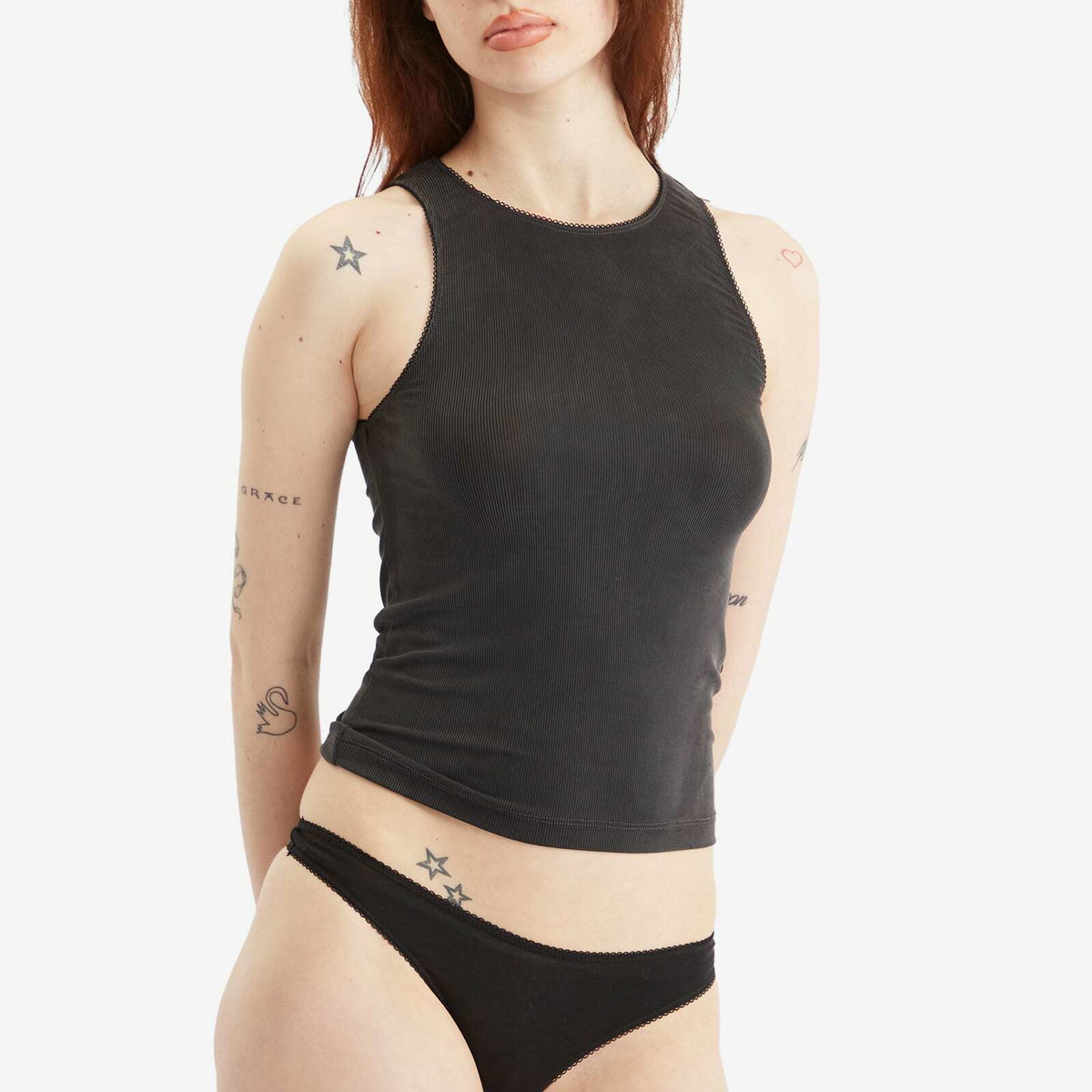 Fruity Booty Women's Second Skin Tank Top in Black