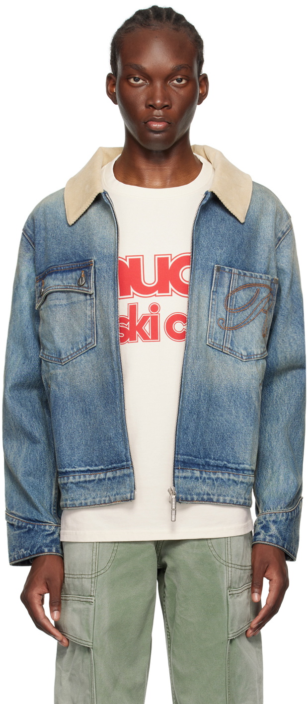 Rhude Indigo Western Denim Jacket