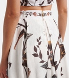 Agua by Agua Bendita Delta floral linen maxi skirt