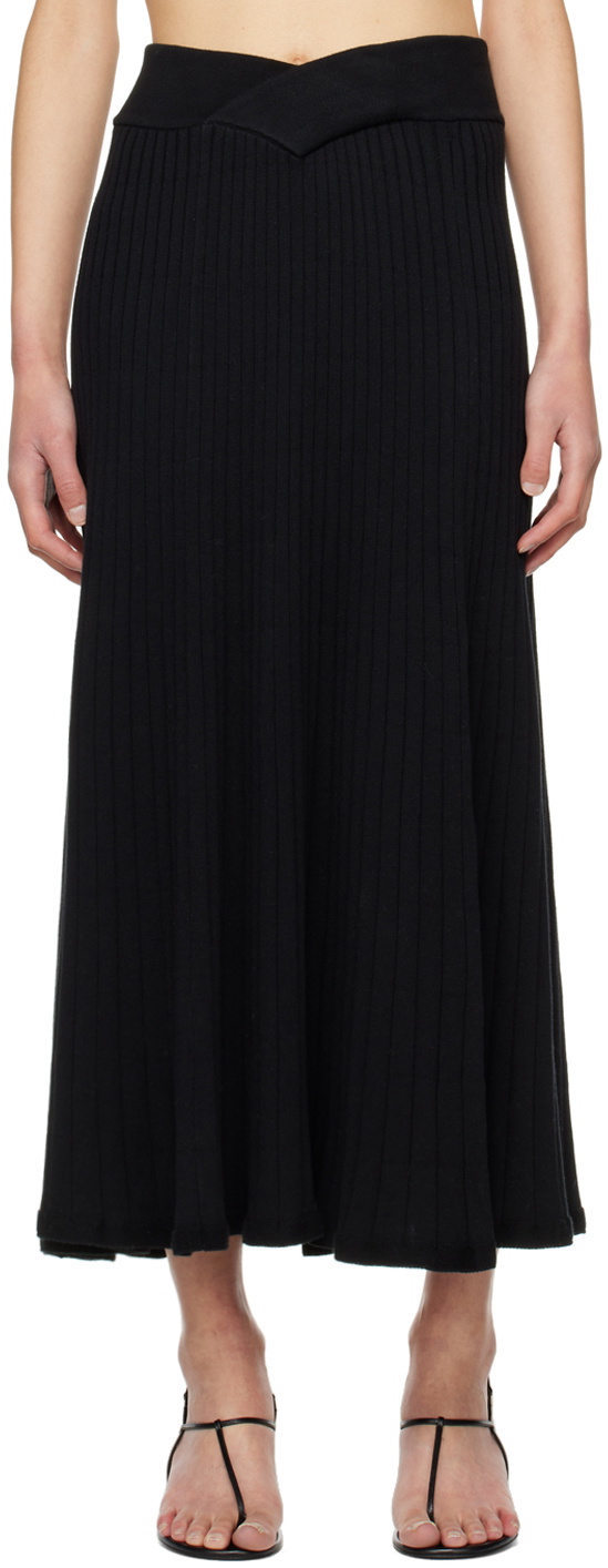 Anna Quan Black Celeste Midi Skirt
