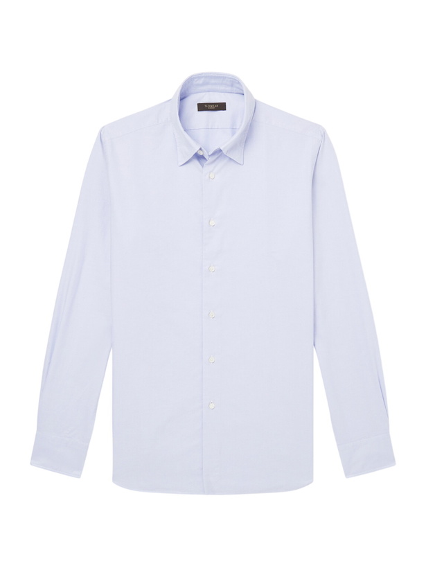 Photo: Slowear - Glanshirt Cotton-Oxford Shirt - Blue