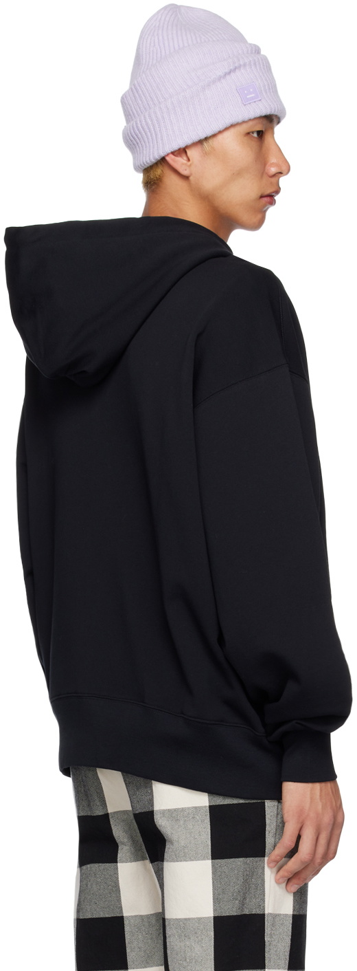 【Acne Studios】 24FW Face Patch Hoodie フードジップアップ Acne Studios - Hooded sweater logo patch - Faded black