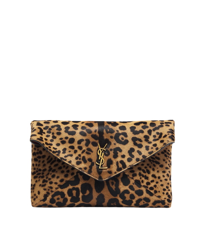 Photo: Saint Laurent Cassandre leopard-print calf hair pouch