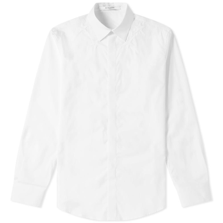 Photo: Givenchy Regular Star Neck Poplin Shirt White