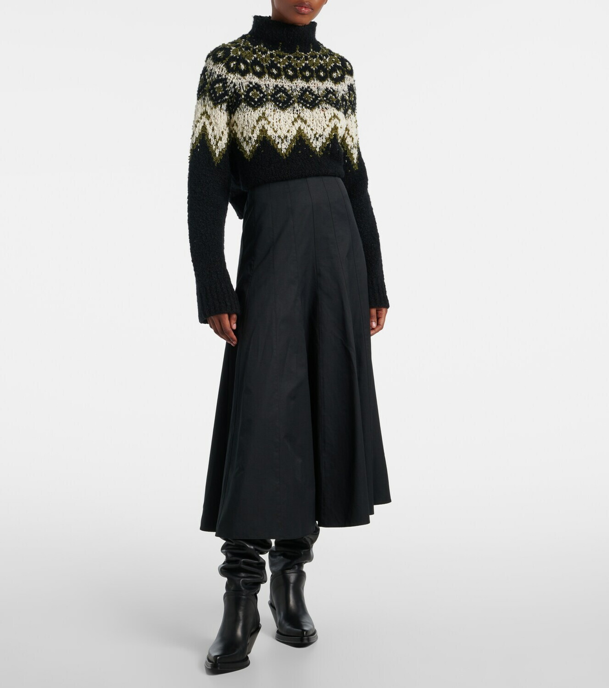 Proenza Schouler Heidi cotton-blend midi skirt