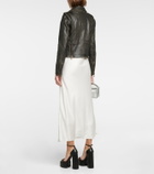 Golden Goose - Distressed leather biker jacket