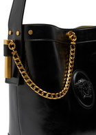Versace Chain Small Leather Bucket bag - Black - One Size