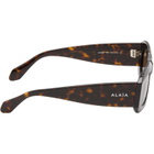 ALAÏA Brown Rectangular Sunglasses
