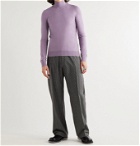 BOTTEGA VENETA - Slim-Fit Tech-Jersey Rollneck Sweater - Purple