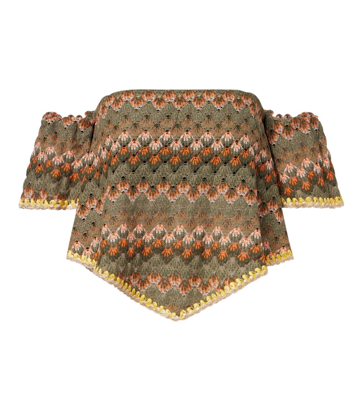 Photo: La DoubleJ Sand Dollar embroidered cotton-blend top