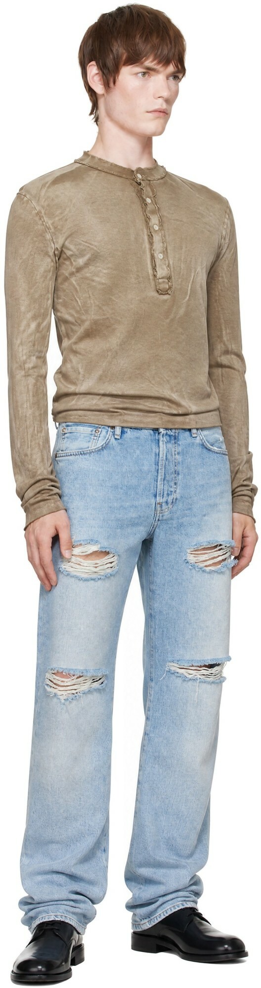 Edward Cuming Brown Stacked Henley